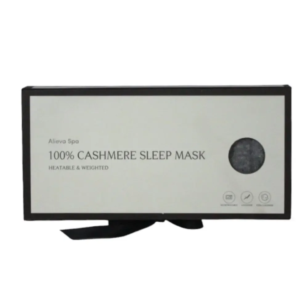 BNWOT Alieva Spa Cashmere Heated Weighted Eye Mask; Grey